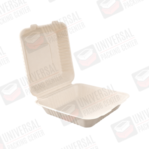 Contenedor Cuadrado Hueso Plástico de 9"x9" con bisagra