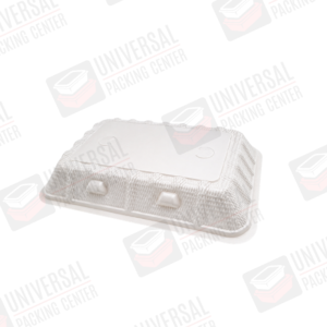 Contenedor Rectangular Hueso Plástico de 8"x6" con bisagra