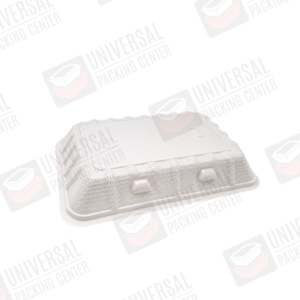 Contenedor Rectangular Hueso Plástico de 9"x6" con bisagra