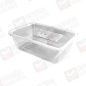 Envase rectangular transparente de PP 500ml con tapadera